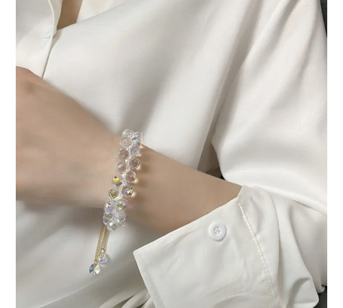 Браслет із гірського кристала гранованого Імператорська Аврора дарує нескінченне багатство та мудрість від Ліліан