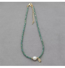 Турмалінова підвіска зі справжньою перлиною малазійської для захисту та успіху