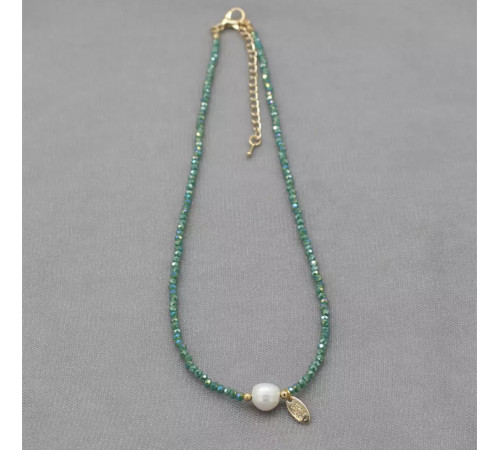 Турмалінова підвіска зі справжньою перлиною малазійської для захисту та успіху