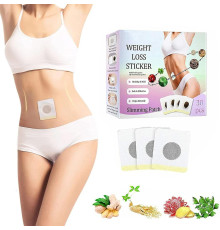 Трав'яний пластир для зниження ваги зменшення живота та талії, спалювання жирів WEIGHT LOSS STICKER 30 шт.