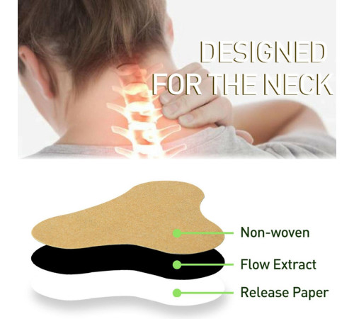 Турмаліновий натуральний шийний пластир від болю в суглобах ревматичний із полином 12 шт.