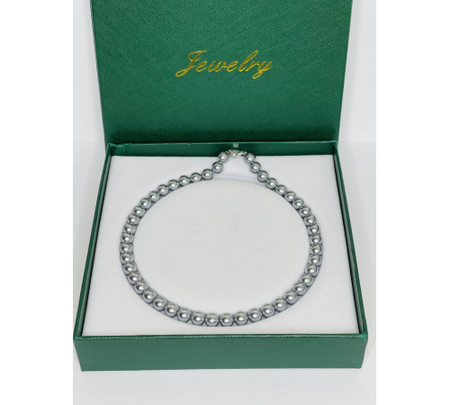 Перлове намисто з морського сірого з блакитним відливом перлів Akoya Малайзія Клас AAA