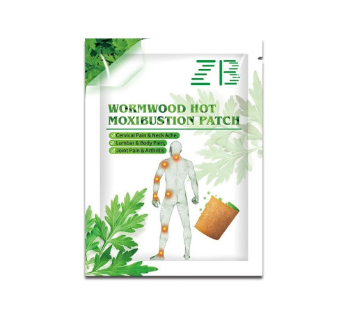 Турмаліновий пластир з екстрактом полину та імбиром знеболювальний знімає біль на всіх ділянках тіла 6 шт.