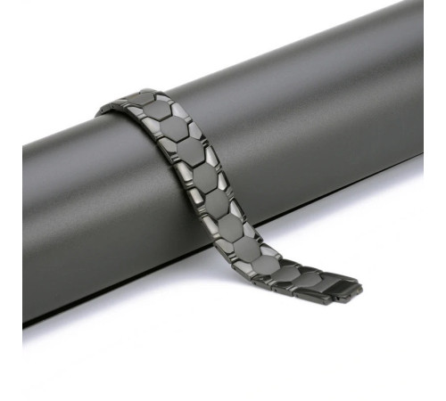 Турмаліновий Титановий браслет 5в1 з магнітами, іонами срібла та біофотонами