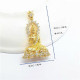 Золота підвіска Будда Медицини з фіанітами дарує здоров'я, зцілення на фізичному, фінансовому рівні