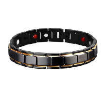 Турмаліновий мідний магнітний гематитовий титановий браслет для здоров'я 5в1