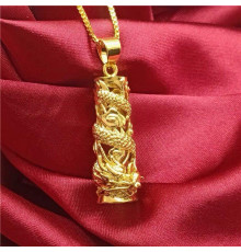 Золота підвіска Дракон Іскристого бажання на ланцюжку Столет Дракона на удачу та захист Малайзія