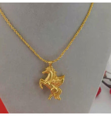 Золота підвіска амулета Летюча Кінь Пегас приносить удачу, захищає вас і вашу ауру від недуг