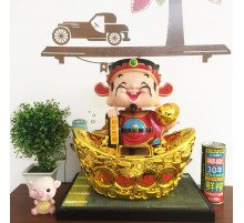 Бог Багатства на злитці великий 30*28 см для Багатства та процвітання на сонячних батареях