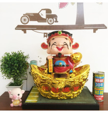 Бог Багатства на злитці великий 30*28 см для Багатства та процвітання на сонячних батареях