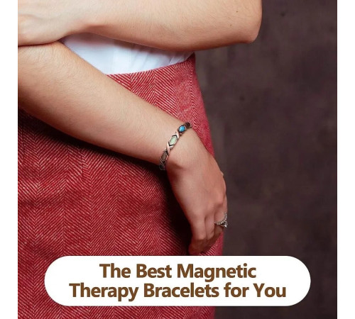 Турмаліновий Мідний Браслет Лілія самоцвіт із натуральними каменями та магнітами для здоров'я, гармонії та захисту