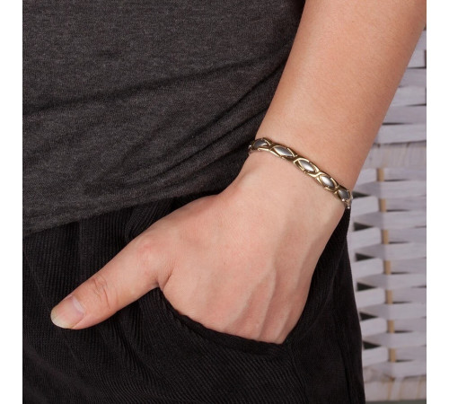 Турмаліновий браслет із позолотою APHRODITE Афродіта 5в1с гематитом для імунітету та нормалізації тиску