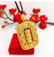 Золота підвіска Сакральний Дракон, який виконує бажання, здоров'я, удачу, зростання багатства, процвітання та захист