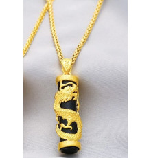 Золота підвіска Дракон із турмаліном приносить Велику Удачу з символом Фук, Багатство та здоров'я, успіх