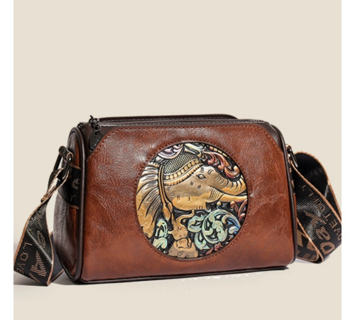 Брендова сумка із зображенням Слон Амулет Багатства, що приваблює удачу для приваблення грошей коричневий колір