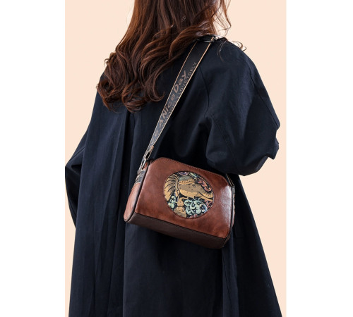 Брендова сумка із зображенням Слон Амулет Багатства, що приваблює удачу для приваблення грошей коричневий колір