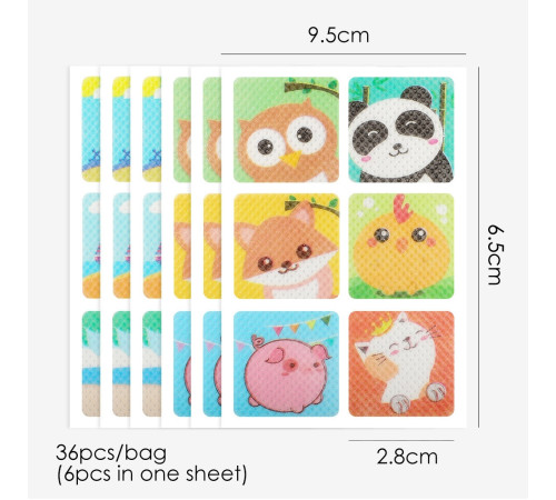 Турмаліновий пластир від комарів для захисту від укусів комарів 36 шт.