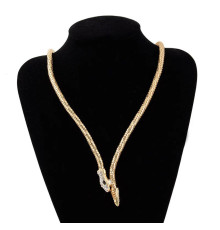 Золота Підвіска Змія з фіанітами та магнітами для Здоров'я, Багатства, удачі та здійснення Жела