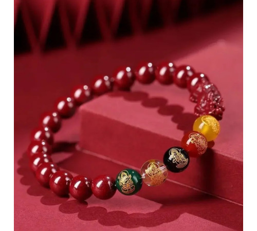Ексклюзивний Сінгапурський Браслет із Кинарі 5 Джамбал із сакральними мантрами Пі Яо 5 Супер Багатств і удачі