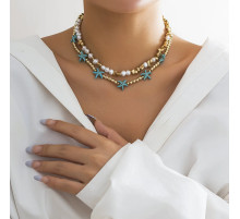 Вінтажне Малазійське коралове з бірюзою підвіска на шию морська Зірка і для удачі та Радості