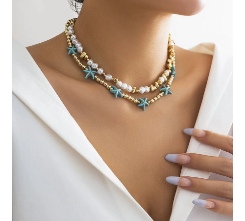 Вінтажне Малазійське коралове з бірюзою підвіска на шию морська Зірка і для удачі та Радості