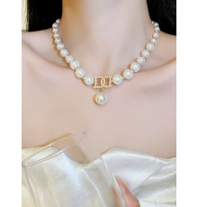 Чокер Діор Перлинне намисто з підвіскою для стильної дівчини