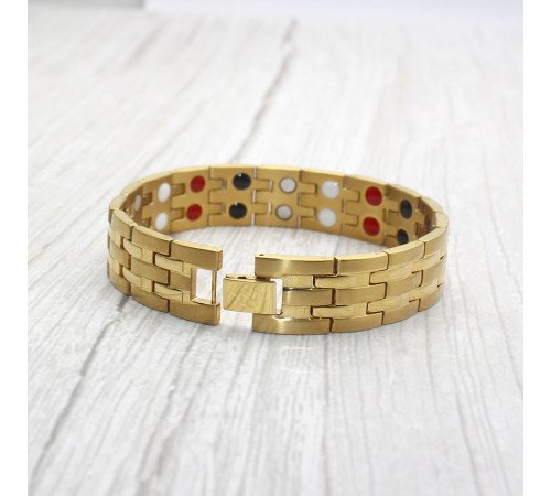 Золотий турмаліновий браслет Ультраміцний Біомагінтний з Титаном, Германієм і Біофотонами Energy 5в1