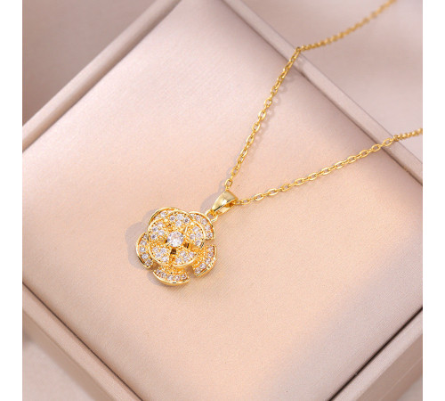 Золота підвіска Віяло удачі з п'ятьма обертовими лезами приваблює чудове удачу, від жовтої п'ятірки