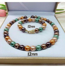 Перлове намисто з браслетом Cartier з Малазійського морського різнобарвних перлів Akoya Клас AAA з фіатом