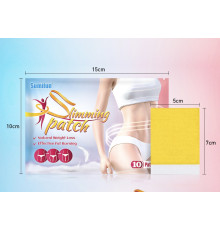 Жироспалювальний пластир для схуднення з імбиром і китайськими травами — Плоский живіт, стрункі ноги 10 шт.