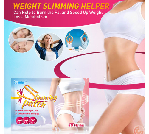 Жироспалювальний пластир для схуднення з імбиром і китайськими травами — Плоский живіт, стрункі ноги 10 шт.