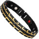 Турмаліновий браслет чорний із магнітами 4В1 Вековий Схід