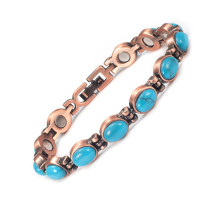 Магнітний Браслет Бірюза Голд