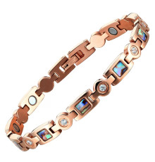 Магнітний титановий турмаліновий жіночий браслет Геліотіс рожеве золото Вековий Схід