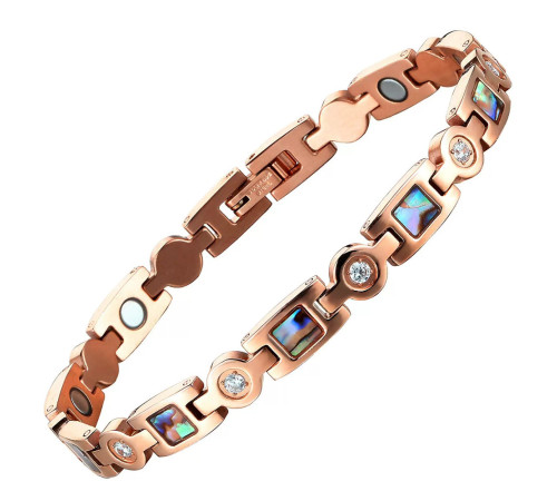 Магнітний титановий турмаліновий жіночий браслет Геліотіс рожеве золото Вековий Схід