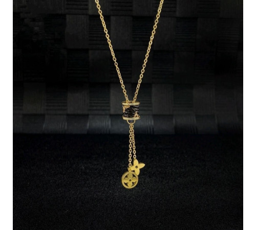 Позолочена Підвіска Кольє Louis Vuitton Monogram Heritage з чотирилистним конюшином для удачі 18К
