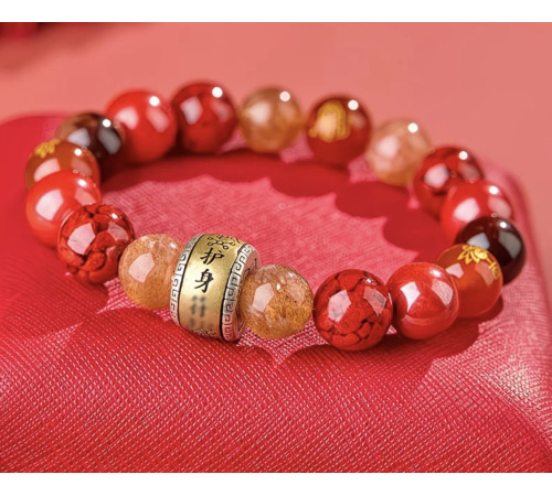 Малазійський Браслет «9 Удач» з кільцем Сакральних Мантр — Процвітання, Захист і Гармонія