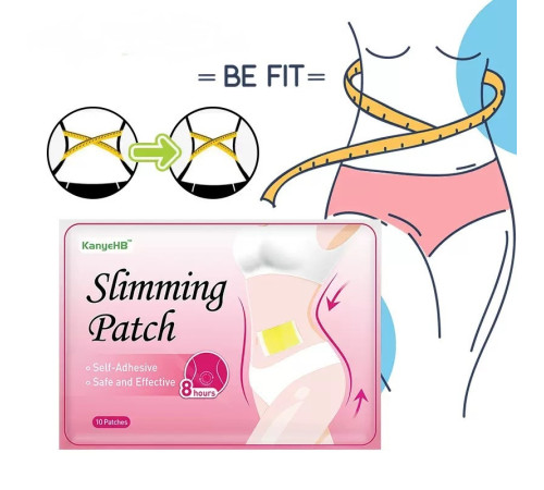 Слім-пластир для зниження ваги Slimming Patch з травами Сходу, Детокс, прискорення метаболізму, жироспалювання 10 шт.